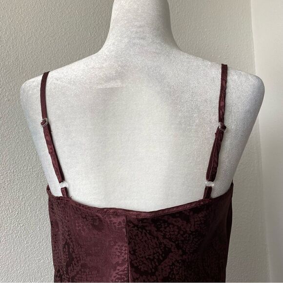 Cuidado con el Perro Spaghetti Straps Dress Burgundy Sexy Bodycon M - Picture 7 of 10